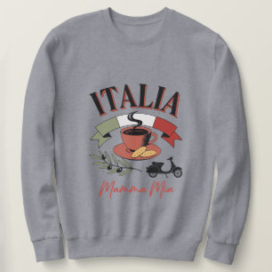 Vintage Italia Koffie, Retro Scooter & Mamma Mia Trui