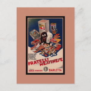 Vintage Italiaanse adverterene snoepjes Briefkaart
