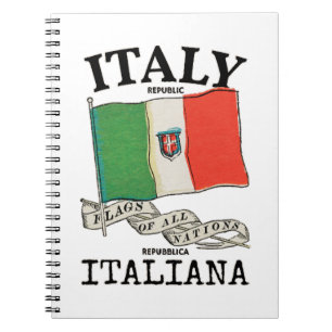 Vintage Italië Land Vlag Notitieboek