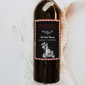 Vintage italien Fiançailles Étiquette à vin