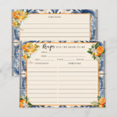 Vintage italien | Orange d'agrumes | Cartes de rec (Devant / Derrière)