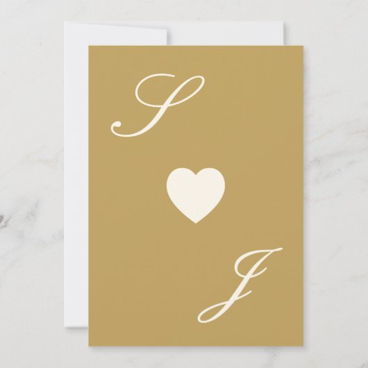 Vintage Ivory Script Wedding Invitation (Dos)