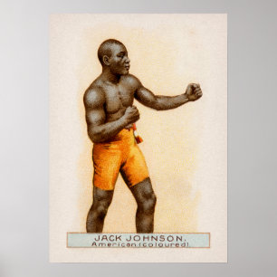 Vintage Jack Johnson Cigarette Kaart Poster
