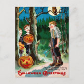 Vintage Jack o' Lantern Halloween Briefkaart (Voorkant)