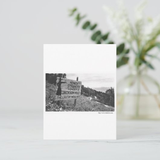 Vintage Jackson Hole Briefkaart (Staand voorkant)