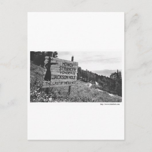 Vintage Jackson Hole Briefkaart (Voorkant)