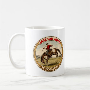 Vintage Jackson Hole Bucking Bronco Wyoming gasten Koffiemok