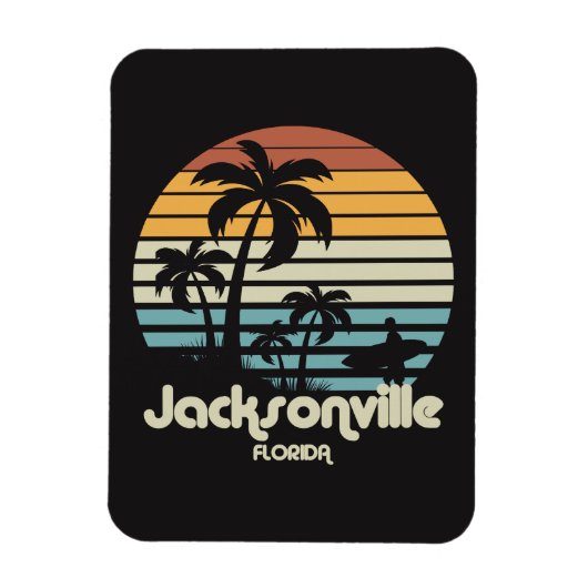 Vintage Jacksonville Florida Magneet (Verticaal)