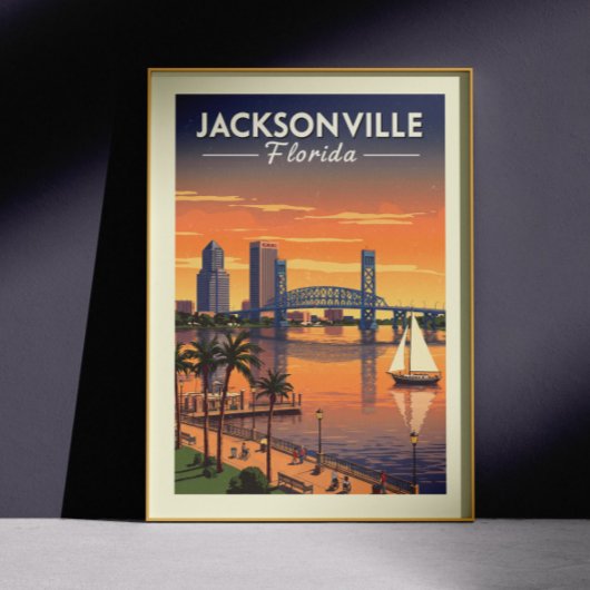 Vintage Jacksonville Florida Poster