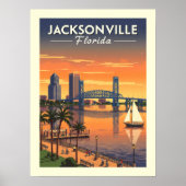 Vintage Jacksonville Florida Poster (Voorkant)