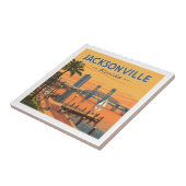 Vintage Jacksonville Florida Tegeltje (Zijkant)