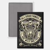 Vintage jagen magneet (Voorkant / Achterkant)