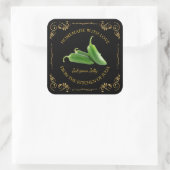 Vintage Jalapeno Jelly Carré Étiquette (Sac)