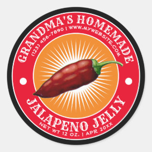 Vintage Jalapeno Jelly Étiquette Modèle
