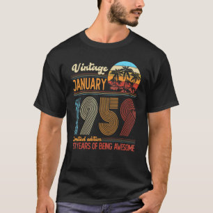 Vintage januari 1959 63 jaar oud 63e verjaardag de t-shirt