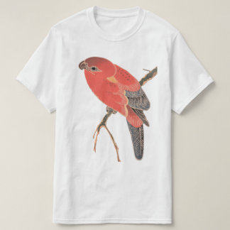Vintage Japanese Style Red Bird Design Graphic T-shirt