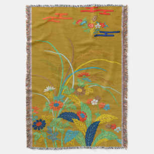 Vintage Japanse Bloem Wilde Bloem G.A. Audsley Deken
