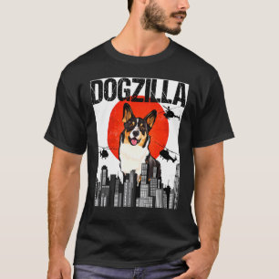 Vintage Japanse Dogzilla Cardigan Welsh Corgi T-shirt