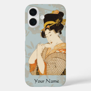 Vintage Japanse Geisha-meisje entertainer in Kimon iPhone 16 Hoesje