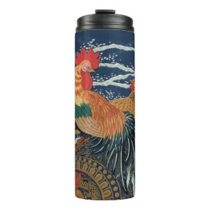 Vintage Japanse Haan Kip Draak Kunst Thermosbeker