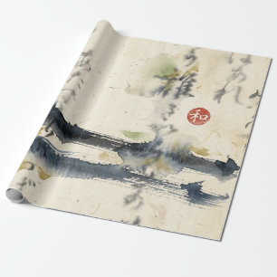Vintage Japanse kalligrafiekunst (11) Cadeaupapier