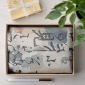 Vintage Japanse kalligrafiekunst (4) Tissuepapier (Geschenk)