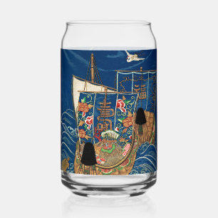 Vintage Japanse Lucky Treasure Ship G.A. Audsley Blikvorm Glas