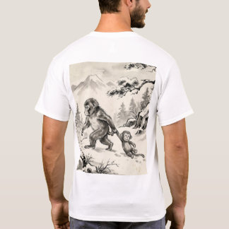Vintage Japanse Makaak Apen T-Shirt