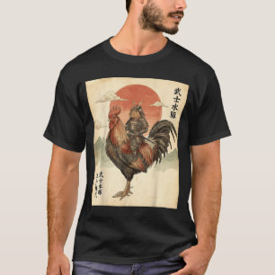 Vintage Japanse Samoerai Capybara Haan Kip T-shirt
