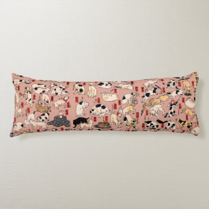 Vintage Japanse Ukiyo-e kattenpatroon: Kuniyoshi Lichaamskussen
