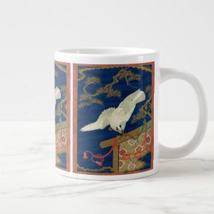 Vintage Japanse Witte Havik Kunst G.A. Audsley Extra Grote Beker