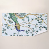 Vintage jardin grenade arbre fruitier, oiseau exot (Serviette de bain)