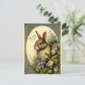 Vintage Jardin Pâques Bunny Carte de voeux (Debout devant)