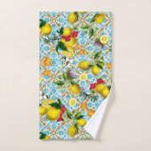 Vintage jardin sicilien de citron (Serviette à main)