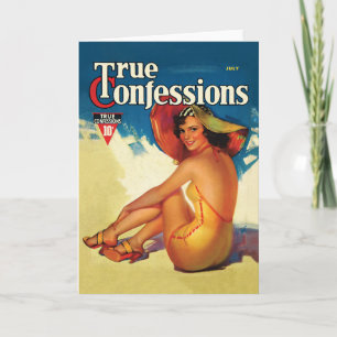 Vintage jaren '30Wenskaart van Waar Verhaal Mag Kaart