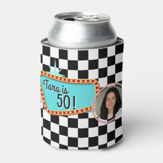 Vintage jaren 50 diner Sock Hop verjaardagsfoto Blikjeskoeler