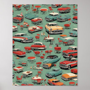 Vintage jaren '50 poster