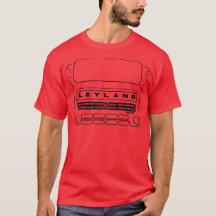 Vintage jaren 70 Leyland Boxer vrachtwagen omtrek T-shirt