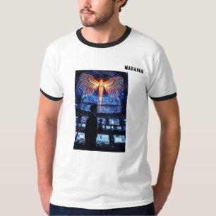 **Vintage jaren 90 Evangelion Ray-Traced ArtWork** T-shirt