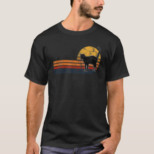 Vintage jaren tachtig stijl kat retro versleten ka t-shirt