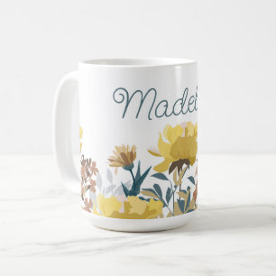 Vintage jaune à la frontière Café ou Mug de thé