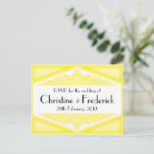 Vintage Jaune, carte postale RSVP (Debout devant)