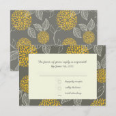 Vintage jaune et gris RSVP (Devant / Derrière)