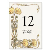 Vintage Jaune Frame Numéro de table (Dos)