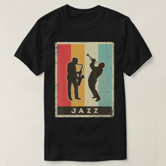 Vintage Jazz Retro T-shirt (Design voorkant)