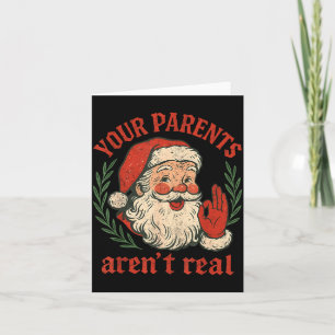 Vintage Je ouders zijn niet echt grappig Sinterkla Kaart