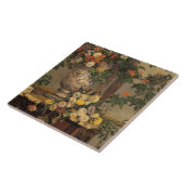 Vintage Jean Frederic Bazille Flowers Tegeltje (Zijkant)