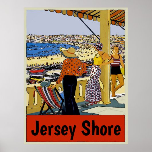 Vintage Jersey Shore Poster (Voorkant)