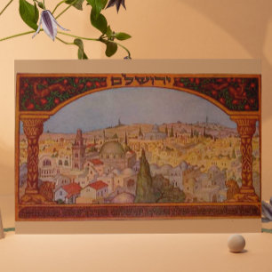 Vintage Jerusalem Kaart