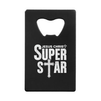 Vintage Jesus Christian Design Jesus Christ Super  Kredietkaart Flessenopener